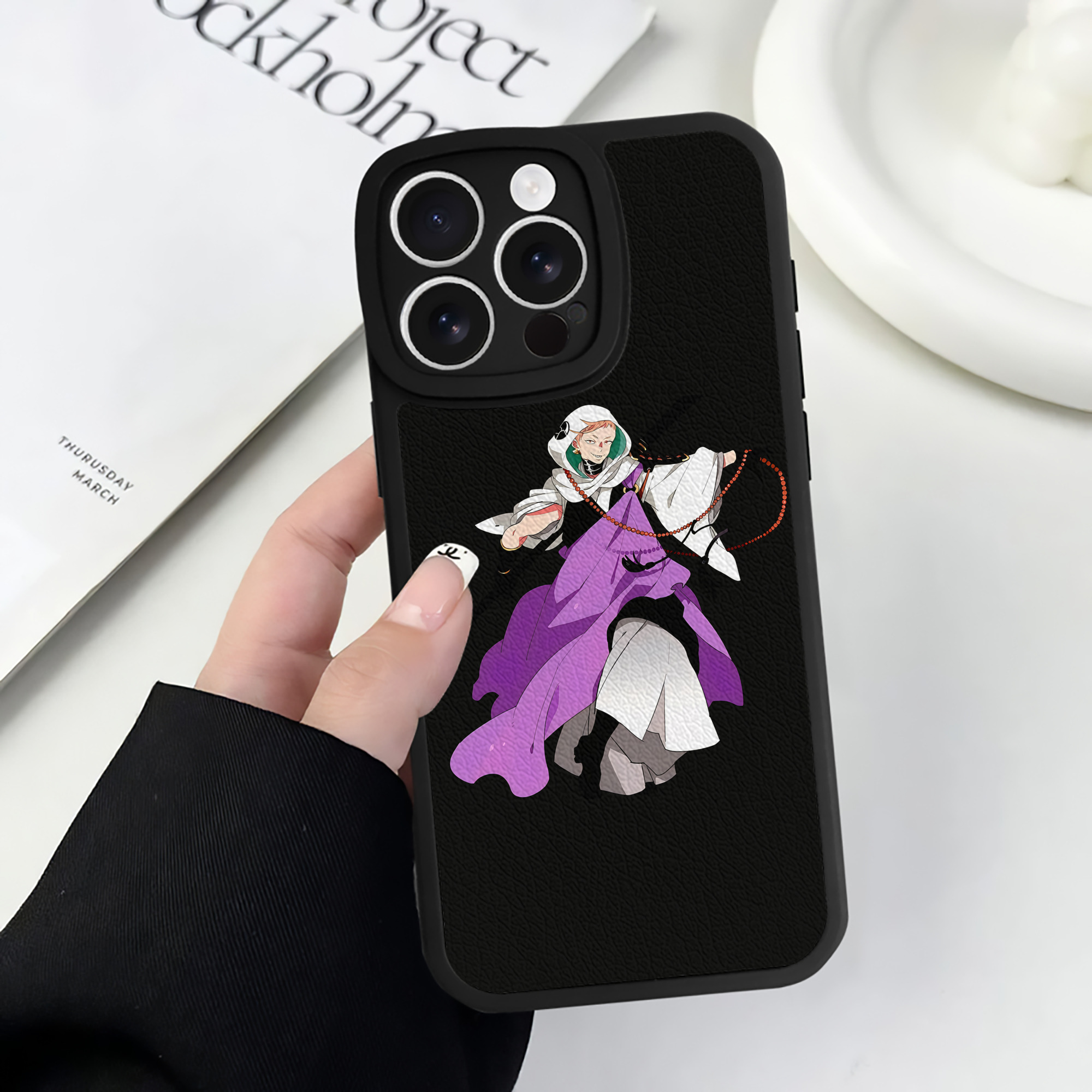 （画像用） 刀剣乱舞 Touken Ranbu 【iPhone 16シリーズ対応】シリコンスマホケース（レザー調） 材質：シリコン